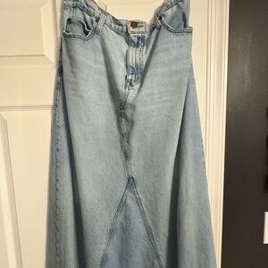 Frame denim Light Blue Denim Women's skirt. Long and super cool.